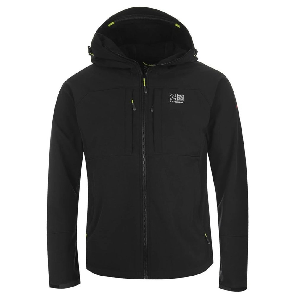 Karrimor Mens Alpiniste Soft Shell Jacket Black/Yellow MEN'S XL
